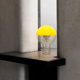 Wire Table Lamp Ø30 w. yellow shade
