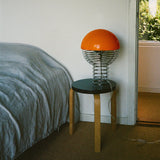 Wire Table Lamp w. orange shade