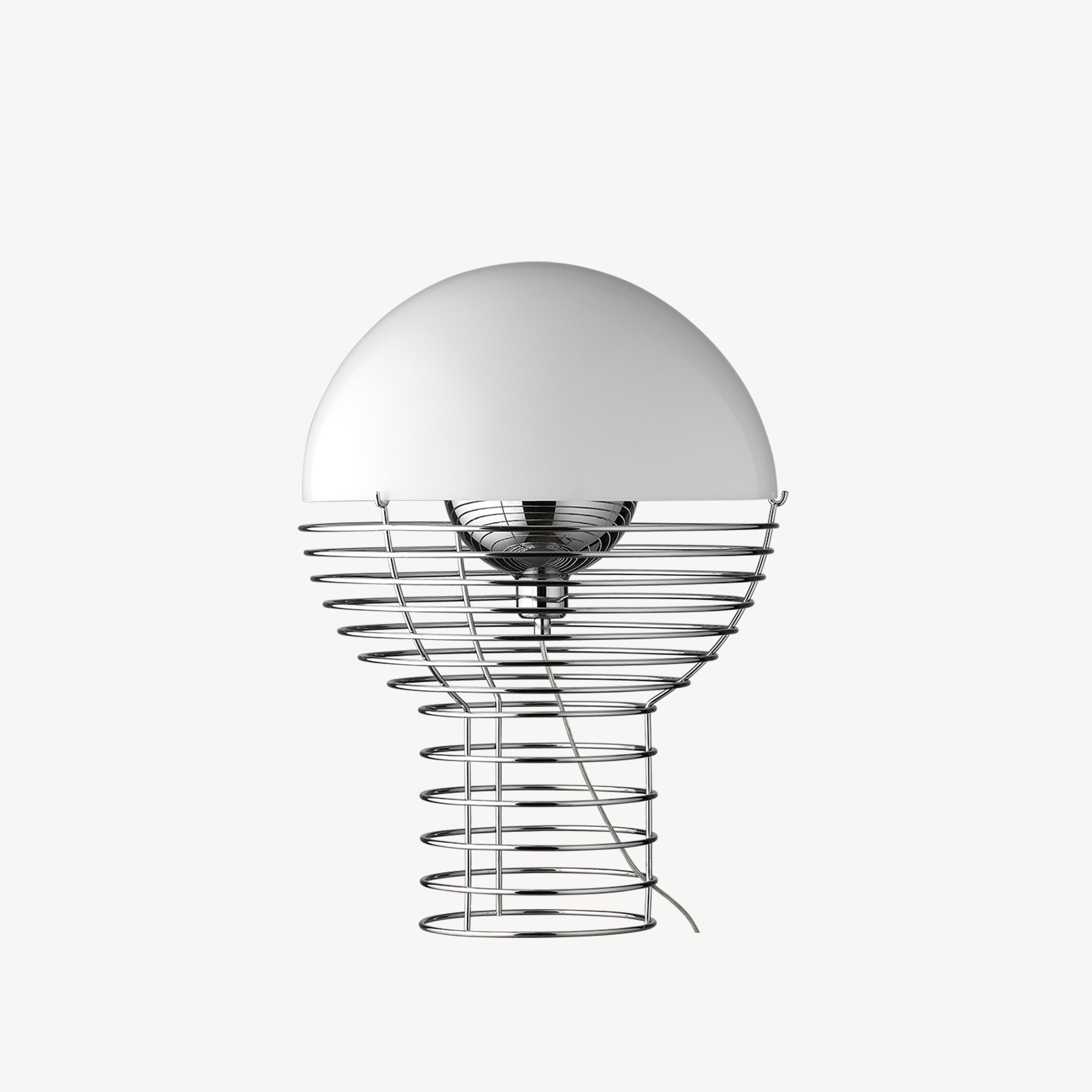 Verpan Wire Table Lamp Ø40 w. white shade